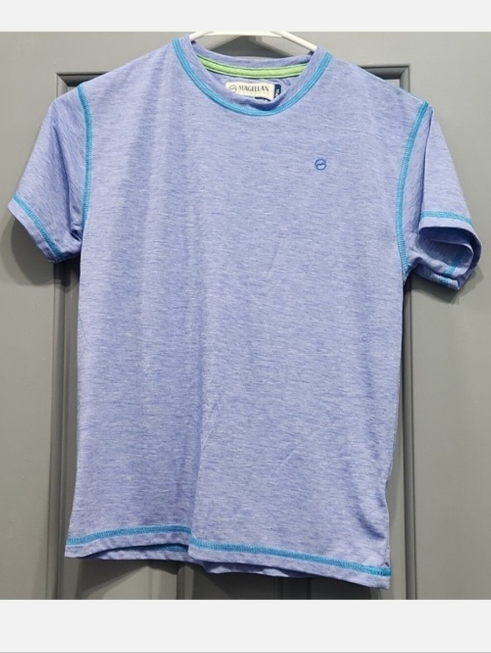 Magellan Outdoors Fish Gear Mag Chill Purple Blue Green Tee XS
